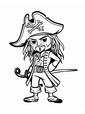 Piraat 14 Kleurplaat — gratis kleurplaat
