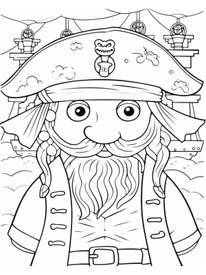 Piraat 8 Kleurplaat — gratis kleurplaat printen