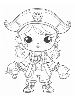 Piraat 9 Kleurplaat — gratis kleurplaat printen