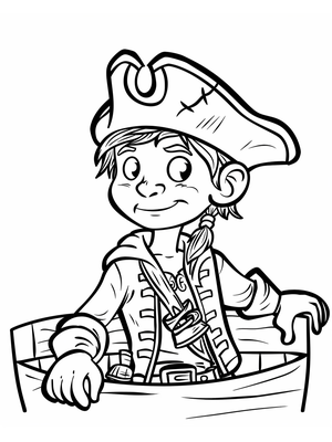 Piraat Cabin Jongen 1 Kleurplaat — gratis kleurplaat