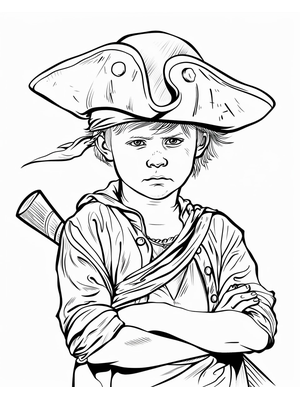 Piraat Cabin Jongen 13 Kleurplaat — gratis kleurplaat