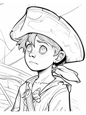 Piraat Cabin Jongen 4 Kleurplaat — gratis kleurplaat