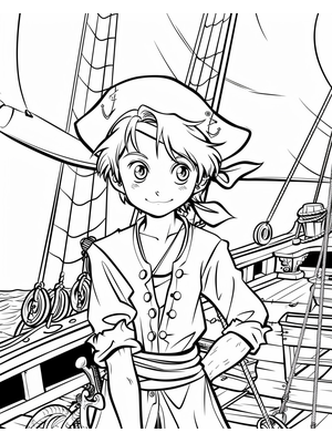 Piraat Cabin Jongen 5 Kleurplaat — gratis kleurplaat