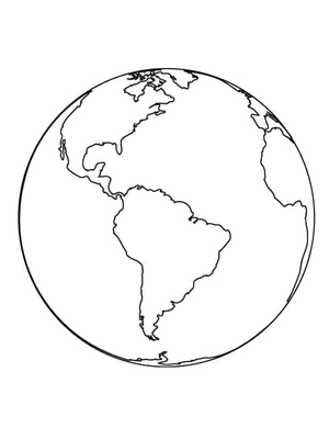 Planeet aarde Kleurplaat — gratis kleurplaat