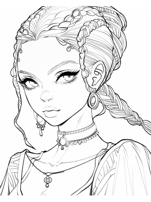 Prinses 2 Kleurplaat — gratis kleurplaat