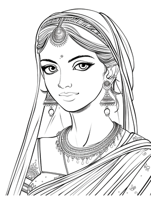 Prinses 3 Kleurplaat — gratis kleurplaat