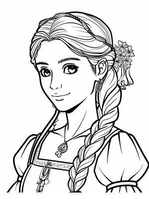 Prinses Bavarian Kleurplaat — gratis kleurplaat
