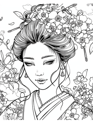 Prinses Hime 1 Kleurplaat — gratis kleurplaat