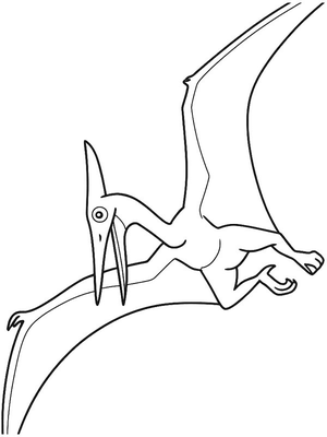 Pteranodon Kleurplaat — gratis kleurplaat printen