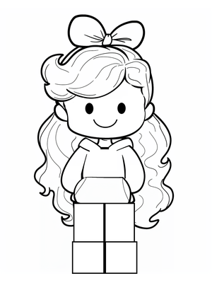 Roblox Bow Meisje Kleurplaat — gratis kleurplaat