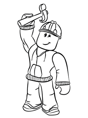 Roblox Builderman 1 Kleurplaat — gratis kleurplaat printen