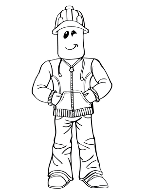 Roblox Builderman 2 Kleurplaat — gratis kleurplaat printen