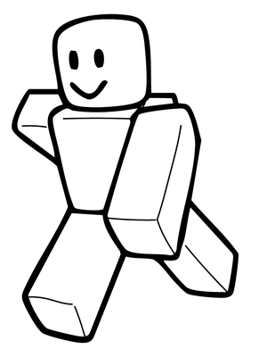 Roblox Noob Kleurplaat — gratis kleurplaat