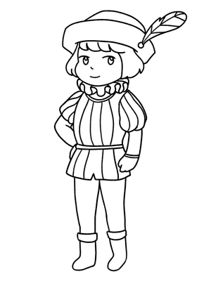 Royalty B Paris Younger Kleurplaat — gratis kleurplaat