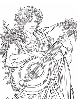 Royalty Bard 2 Kleurplaat — gratis kleurplaat