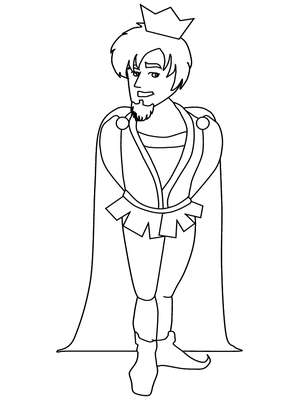 Royalty Prins 2 Kleurplaat — gratis kleurplaat