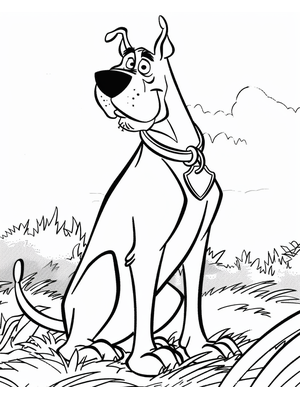 Scooby Doo Kleurplaat — gratis kleurplaat printen