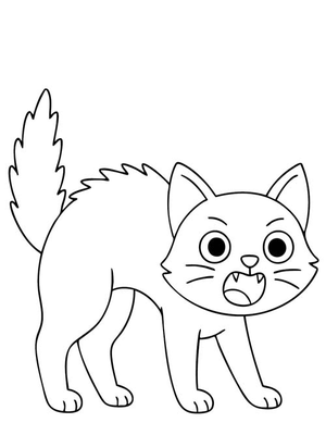 Baby Simpel Kitten Kleurplaat — gratis kleurplaat