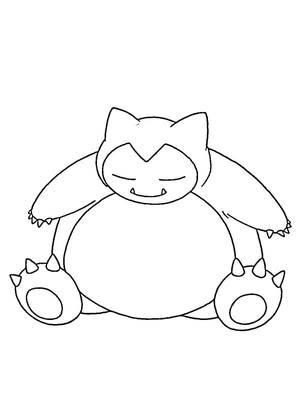 Snorlax Kleurplaat — gratis kleurplaat