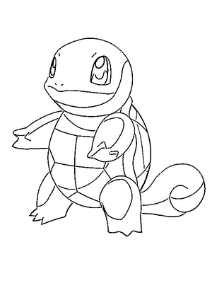 Squirtle Kleurplaat — gratis kleurplaat printen