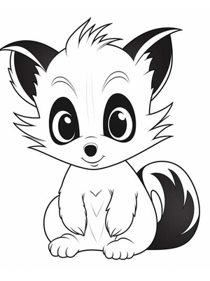 Baby Stinkdier Kleurplaat — gratis kleurplaat printen