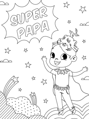 Super papa Kleurplaat — gratis kleurplaat printen