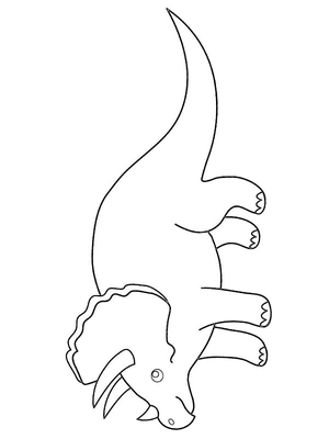 Triceratops Kleurplaat — gratis kleurplaat