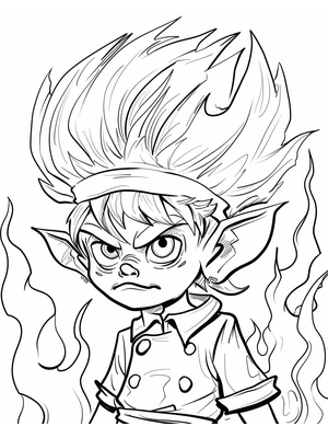 Trol Kok Kleurplaat — gratis kleurplaat