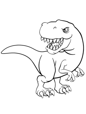 Tyrannosaurus Kleurplaat — gratis kleurplaat printen