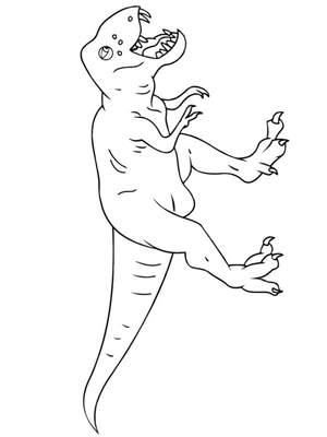 Tyrannosaurus Rex Kleurplaat — gratis kleurplaat