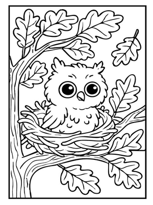 Baby Uiltje Kleurplaat