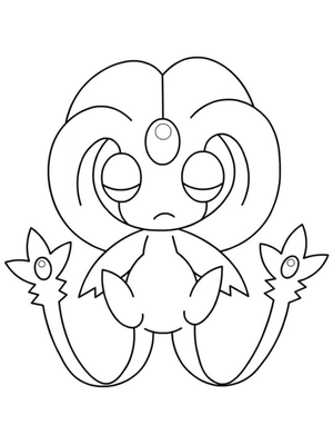 Uxie Kleurplaat — gratis kleurplaat printen