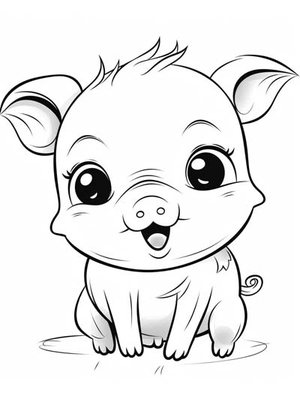 Baby Varken Kleurplaat — gratis kleurplaat printen