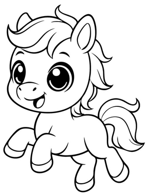 Baby Veulen Kleurplaat — gratis kleurplaat