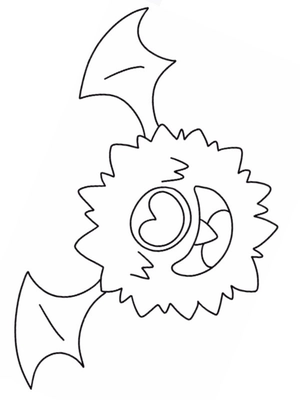 Woobat Kleurplaat — gratis kleurplaat printen