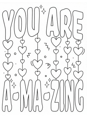 You Are Amazing Kleurplaat — gratis kleurplaat printen