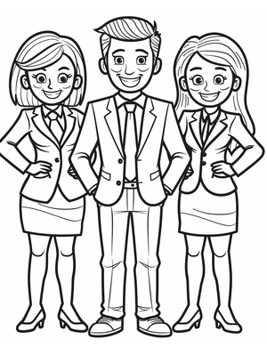 Zakenman Kleurplaat 6 — gratis kleurplaat printen