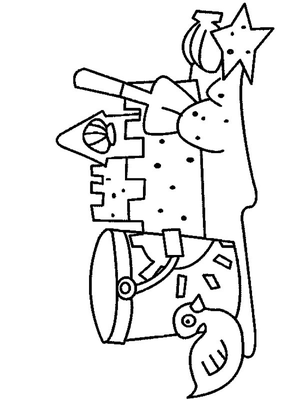 Zandkasteel Kleurplaat — gratis kleurplaat printen