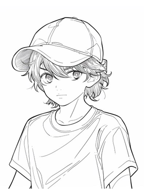 Zomer Jongen 3 Kleurplaat — gratis kleurplaat printen