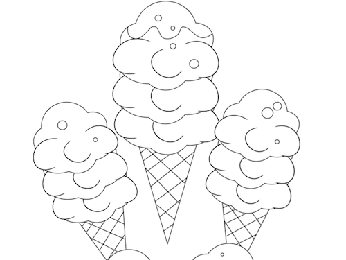 IJsjes Kleurplaat — gratis kleurplaat