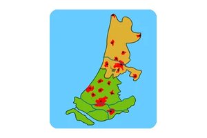 West-Nederland Steden Topografie