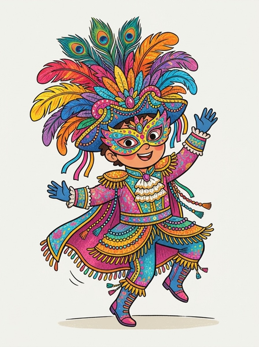 Carnaval kleurplaten