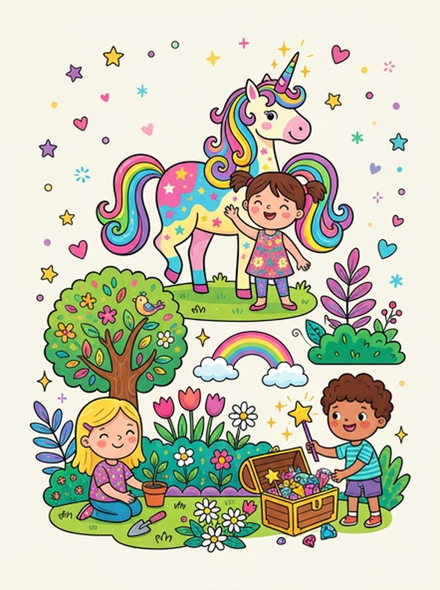 Eenhoorn kleurplaten