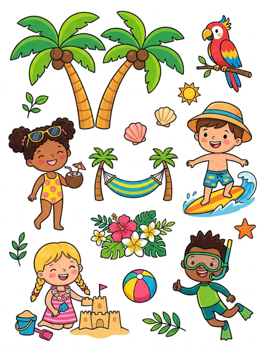 Palmboom kleurplaten