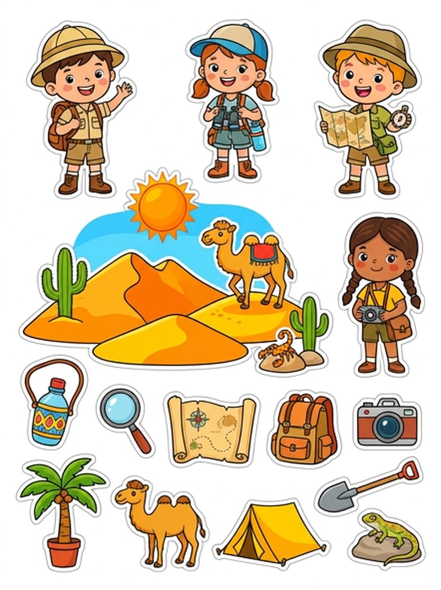 Woestijn kleurplaten